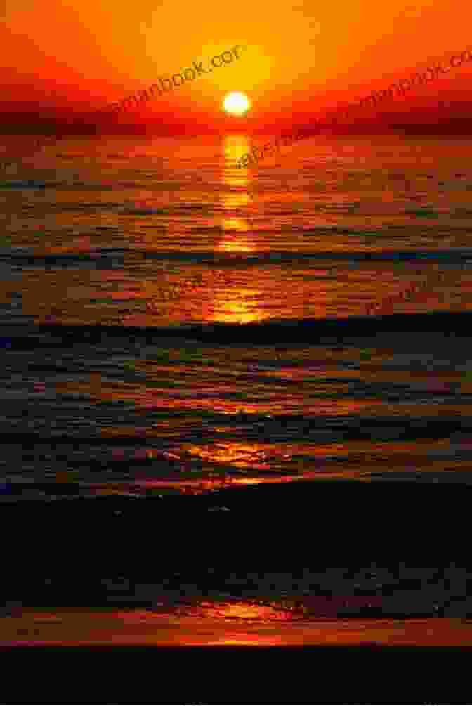 Photograph Of A Sunset Over The Ocean. SeaSpray17: Ocean Photography Haiku Poetry