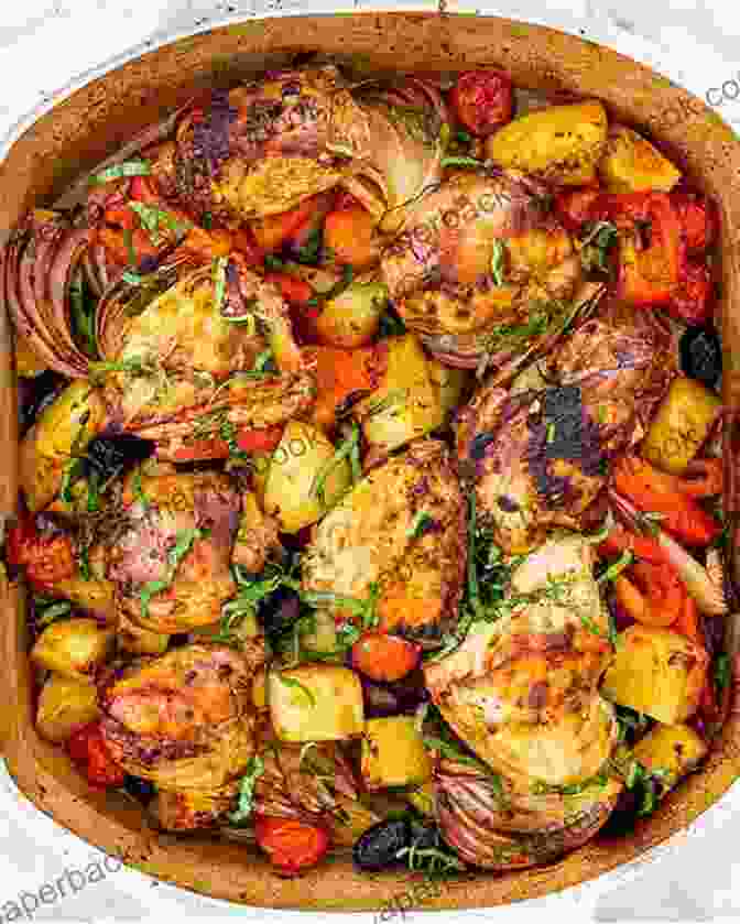 Roasted Chicken With Vegetables On A Platter Puerto Rican Cookbook: All Natural Traditional Recipes For Sharing With Friends And Family (Pictures Included )